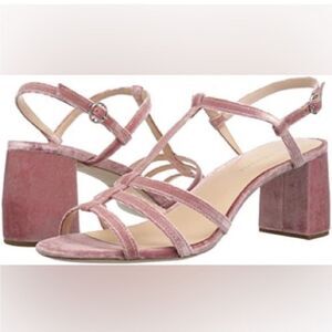 Loeffler Randall pink velvet Elena heels girlhoodcore barbiecore strappy cute